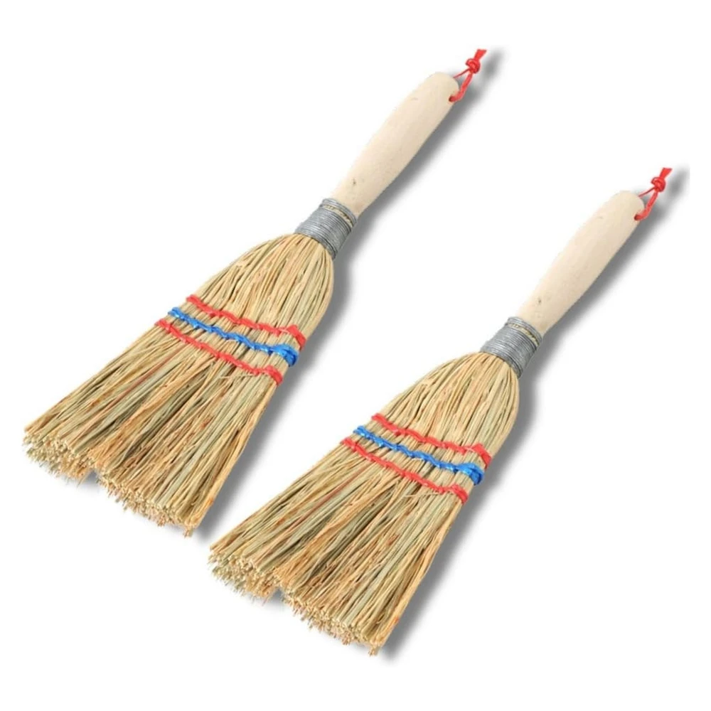 Novatool Kehrgarnitur 30759-2x, 2-tlg, Reisigbesen mit Stiel 28cm