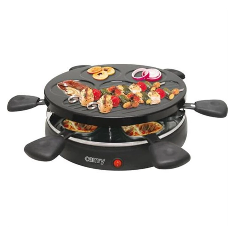 Adler Tischgrill CR6606, 1200 Watt, Raclette-Grill für 6 Personen